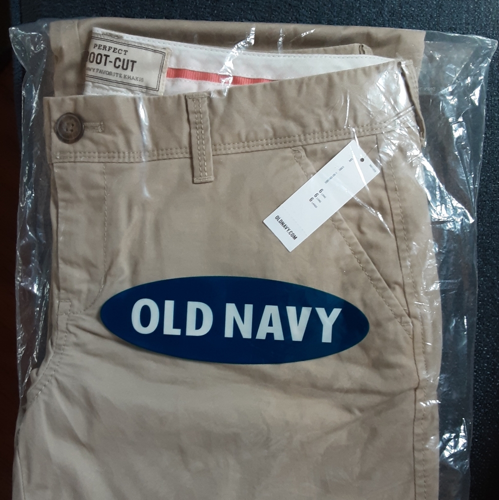 Old Navy Tan Boot Cut Khaki Pants